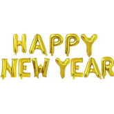 PartyCorp Gold Happy New Year Alphabet Foil Balloon Bannner Decoration for New Year Party, 1 Piece